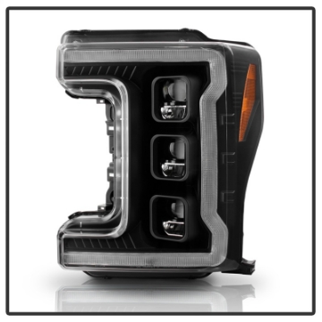 Picture of Spyder Ford F-250-F-350-F450 17-18 Full LED Headlights Chrome PRO-YD-FS17HALAP-SEQ-BK