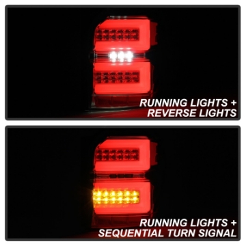 Picture of Spyder Toyota 4Runner 10-14 LED Tail Lights - Sequential Turn Signal - Chrome ALT-YD-T4R10-SEQ-C
