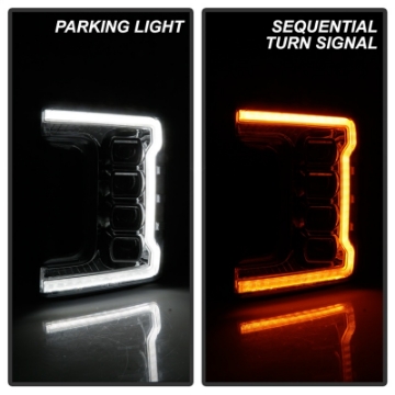Picture of Spyder Ford F-250-F-350-F450 17-18 Full LED Headlights Black PRO-YD-FS17HALAP-SEQ-C