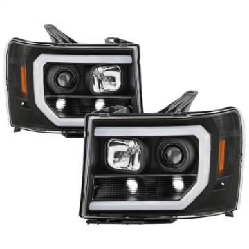 Picture of Spyder GMC Sierra 1500-2500-3500 07-13 Denali 08-13 LED Headlights Blk PRO-YD-GS07V2PL-BK