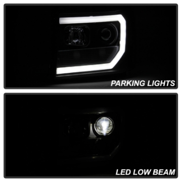 Picture of Spyder GMC Sierra 1500-2500-3500 07-13 Denali 08-13 LED Headlights Blk PRO-YD-GS07V2PL-BK