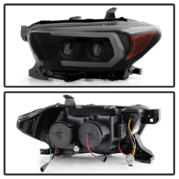 Picture of Spyder Toyota Tacoma 16-18 TRD Model Only Projector Headlights Black Smoke PRO-YD-TT16V1-SEQ-BSM