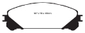 Picture of EBC 15+ Lexus NX200t 2-0 Turbo Yellowstuff Front Brake Pads