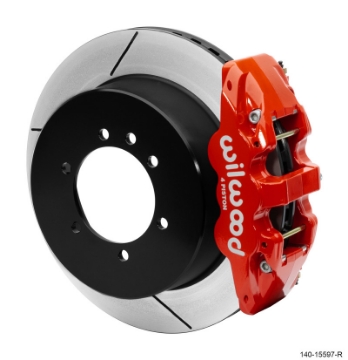 Picture of Wilwood AERO4 RearTruck Kit 14-25in Red 1997-2018 Nissan Y61 Patrol w-lines