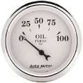Picture of Autometer Old Tyme White 5 Piece Kit MPH-FUEL-OILP-WTMP-BAT 59-60 Chevy Car Direct-Fit Dash Kit