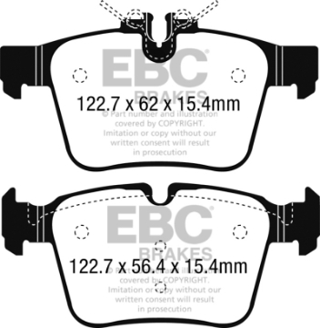 Picture of EBC 15+ Mercedes-Benz C300 W205 2-0 Turbo 4-matic Ultimax2 Rear Brake Pads