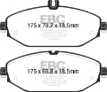 Picture of EBC 15+ Mercedes-Benz C300 W205 2-0 Turbo Greenstuff Front Brake Pads