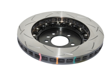 Picture of DBA 09-15 Lotus Evora F Front Slotted 5000 Series 2 Piece Rotor Assembled w- Black Hat