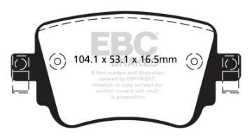 Picture of EBC 15-21 Volkswagen GTi 2-0 Turbo Ultimax2 Rear Brake Pads
