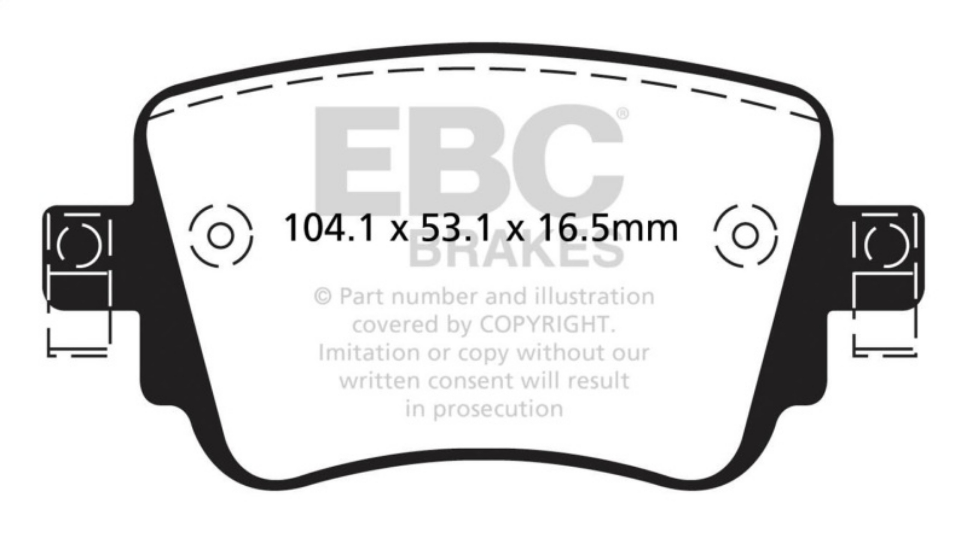 Picture of EBC 15-21 Volkswagen GTi 2-0 Turbo Yellowstuff Rear Brake Pads