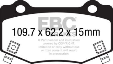 Picture of EBC 16+ Cadillac ATS-V 3-6 Twin Turbo Redstuff Rear Brake Pads