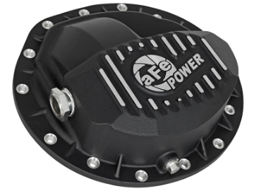Picture of AFE Rear Differential Cover Black w-Machined Fins Nissan Titan XD 16-19 - w-Oil