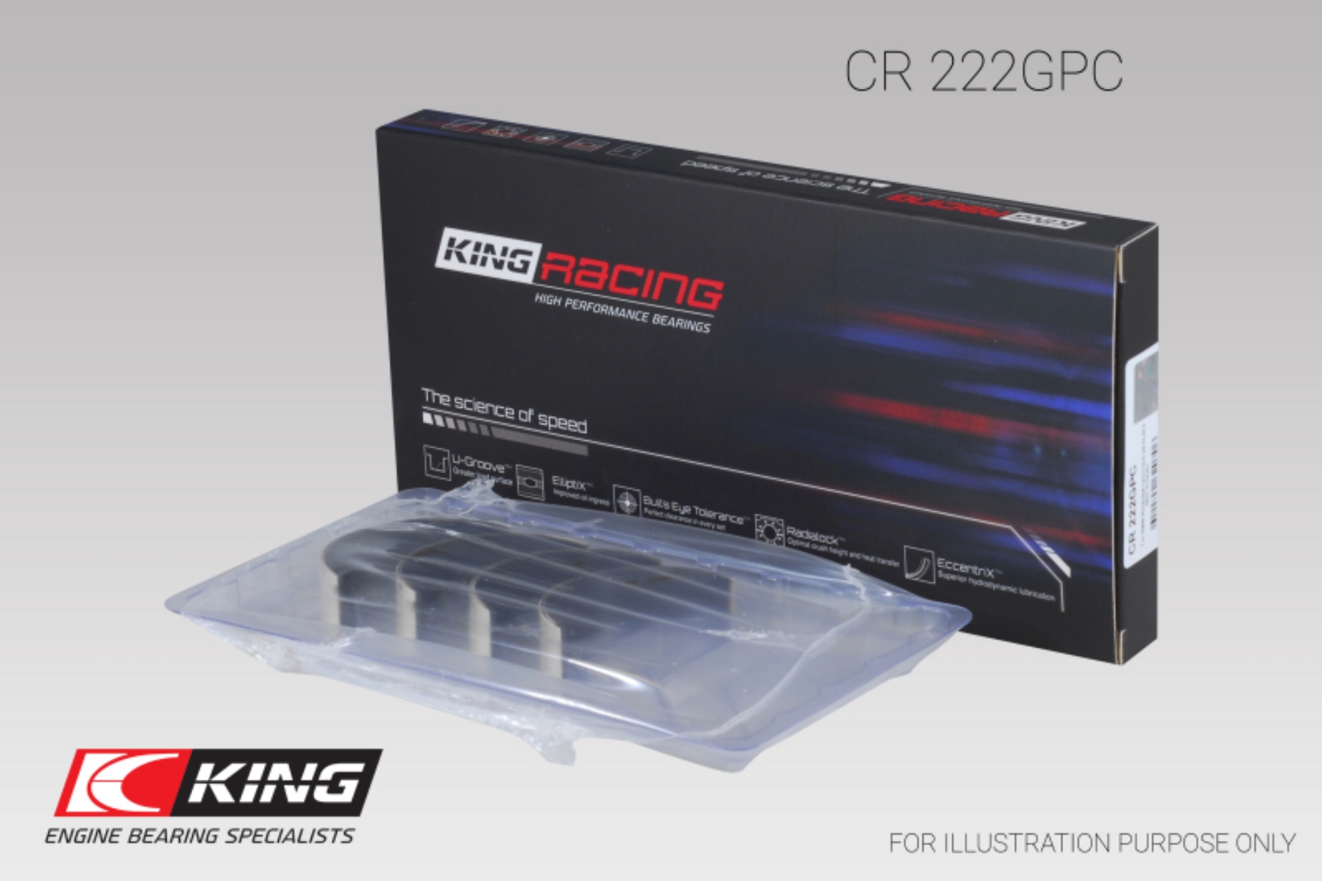 Picture of King Engine Bearings BMW N55B30A Sputter Replacement Rod Bearing Set - Size STD 2 Pair