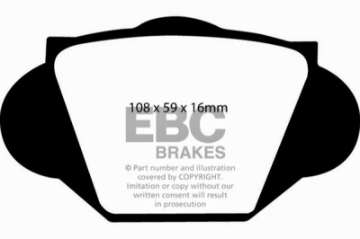 Picture of EBC 59-62 Mg MGA 1-6 Greenstuff Front Brake Pads