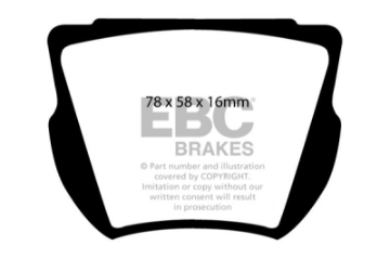 Picture of EBC 59-64 Daimler SP250 2-5 Greenstuff Front Brake Pads