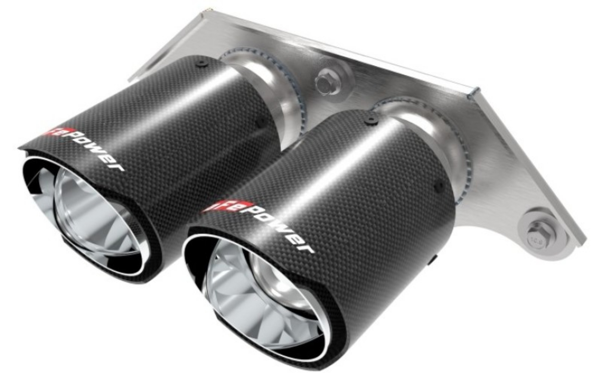 Picture of aFe Power Mach Force Xp 4in 304 SS Bolt-On Exhaust Tips Carbon Fiber 14-19 Porsche 911 GT3 3-8L-4-0L