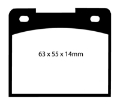 Picture of EBC 64-66 Ford Cortina 1-2 Ultimax2 Front Brake Pads