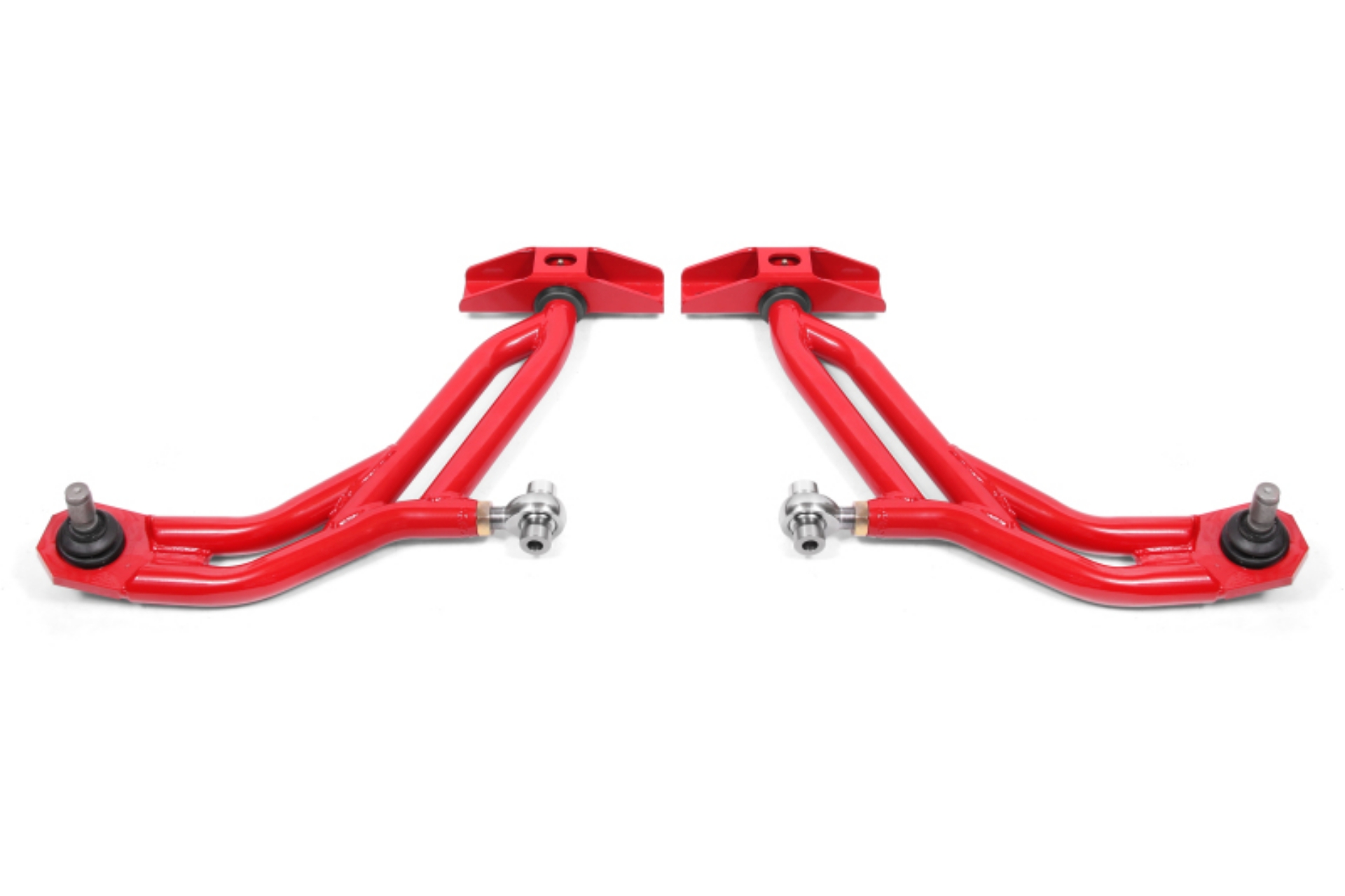 Picture of BMR 10-14 Ford Mustang Adj- Lower A-Arms Delrin-Rod End w- 19mm STD- Ball Joint - Red