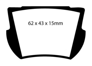 Picture of EBC 66-74 Lotus Elan 1-6 Yellowstuff Rear Brake Pads