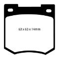 Picture of EBC 67-68 Sunbeam Tiger 4-7 Redstuff Front Brake Pads