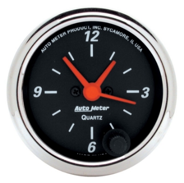 Picture of Autometer Designer Black 2-1-16in Analog 12 Hour Clock