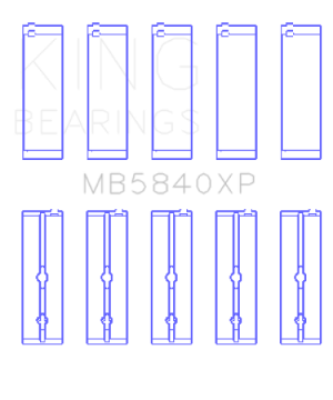 Picture of King Chrysler-Dodge Gen 3 Hemi 5-7L-6-1L-6-4L Crankshaft Main Bearing Set Set of 5 - Size STDX