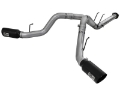 Picture of aFe Large Bore-HD 4in 409 Stainless Steel DPF-Back Exhaust w-Black Tip 15-16 Ford Diesel V8 Trucks