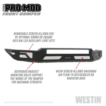 Picture of Westin 16-20 Toyota Tacoma Pro-Mod Front Bumper - Textured Black