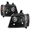 Picture of Spyder Chevy Suburban 1500 07-14 Projector Headlights LED Halo LED All Black PRO-YD-CSUB07-HL-BKV2