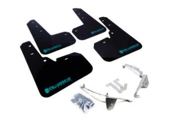 Picture of Rally Armor 13-17 Subaru Crosstrek XV Black UR Mud Flap w-Teal Altered Font Logo