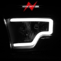 Picture of ANZO 2009-2018 Dodge Ram 1500 Crystal Headlights w- Light Bar Black Housing