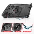 Picture of ANZO 2009-2018 Dodge Ram 1500 Crystal Headlights w- Light Bar Black Housing
