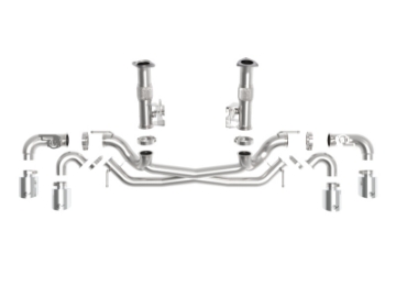 Picture of AFe MACH Force-Xp 304 Stainless Steel Cat-Back Exhaust Polished 2020 Chevrolet Corvette C8