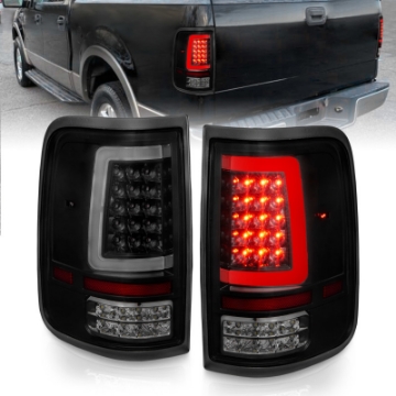 Picture of ANZO 2004-2006 Ford F-150 LED Tail Lights w- Light Bar Black Housing Smoke Lens