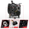 Picture of ANZO 2014-2015 GMC Sierra 1500 Projector Headlights w- Light Bar Black Housing Halogen Type