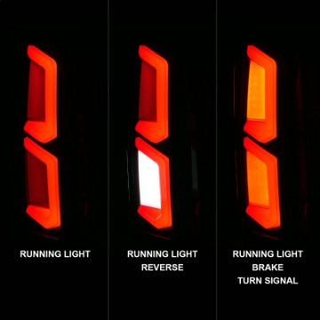 Picture of ANZO 2015-2020 Chevrolet Tahoe LED Tail Lights w- Light Bar Black Housing Smoke Lens