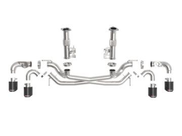 Picture of AFe MACH Force-Xp 304 Stainless Steel Cat-Back Exhaust Carbon 2020 Chevrolet Corvette C8