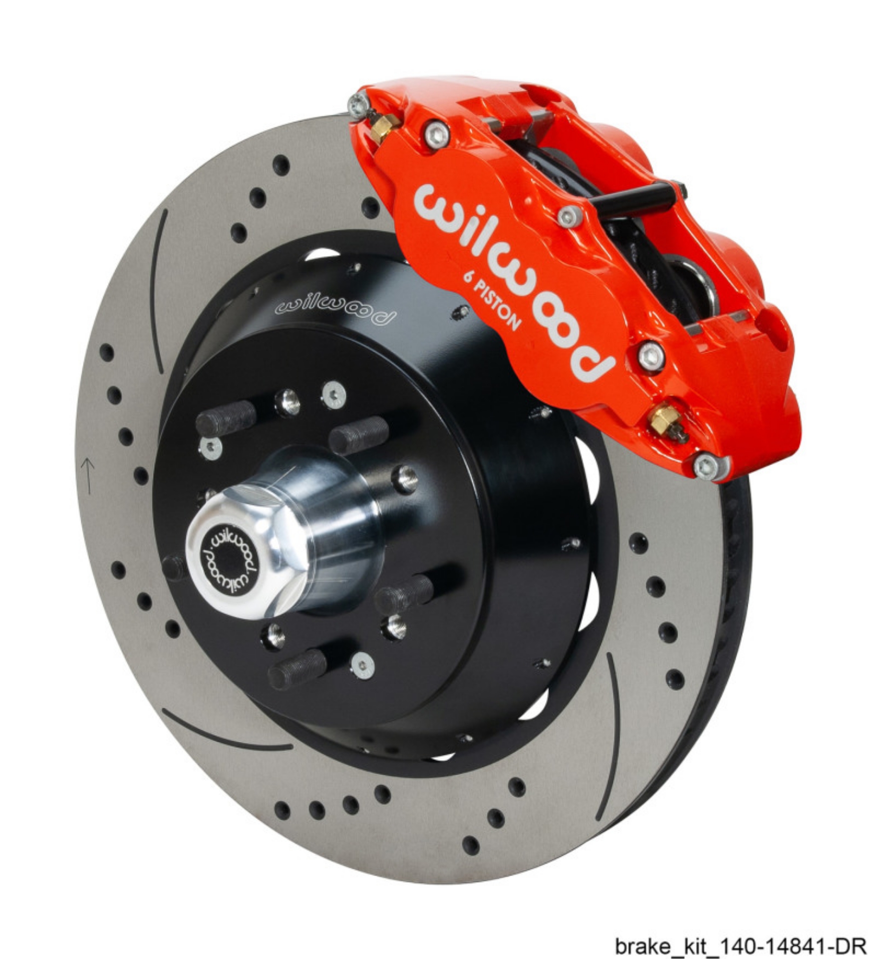 Picture of Wilwood Narrow Superlite 6R Red Front Big Brake Kit Ford 14in Drilled-Slotted Rotor