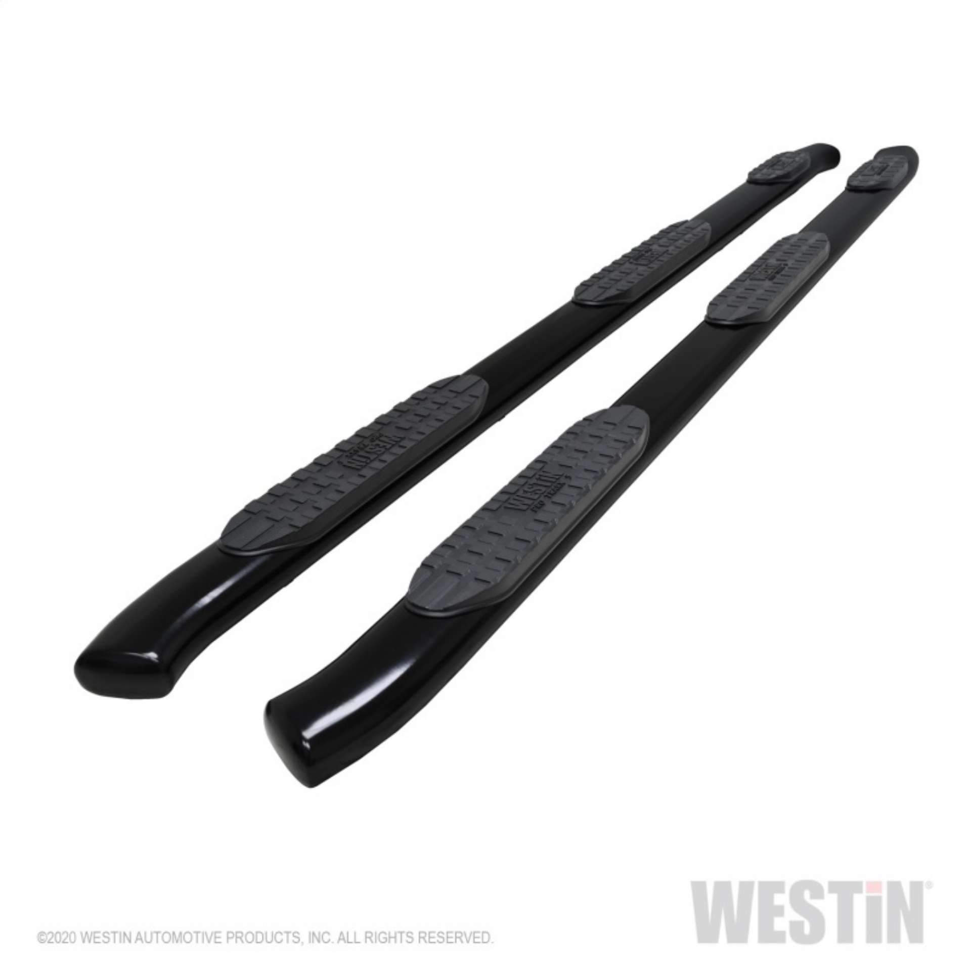 Picture of Westin 2020 Chevy Silverado 2500-3500 Crew Cab 6-5ft Bed PRO TRAXX Oval W2W Nerf Step Bars - Black