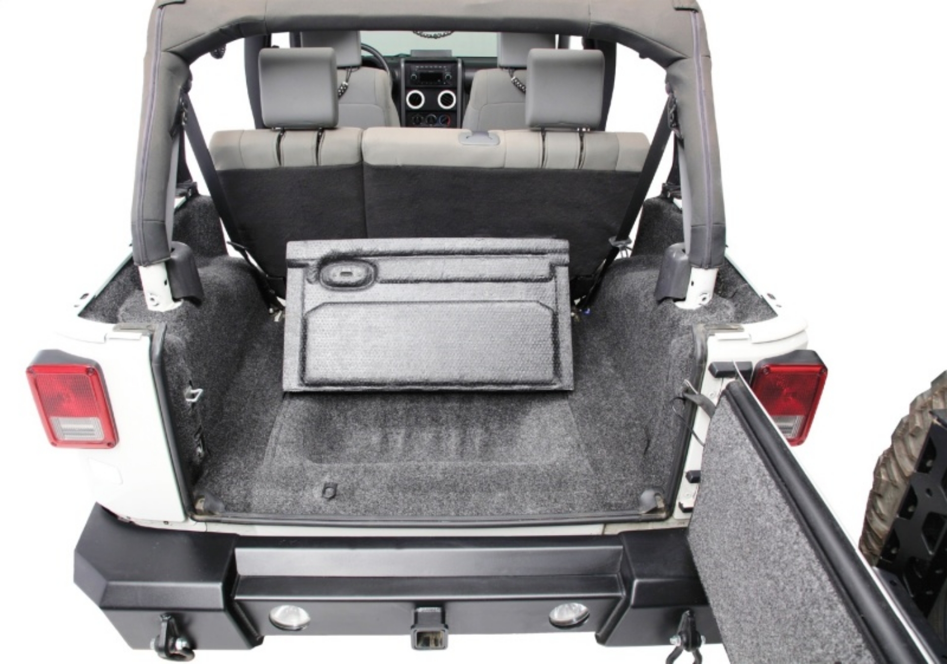 Picture of BedRug 07-10 Jeep JK Unlimited 4Dr Rear 5pc Cargo Kit Incl Tailgate & Tub Liner