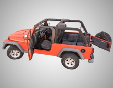Picture of BedRug 03-06 Jeep LJ Unlimited Rear 4pc Cargo Kit Incl Tailgate & Tub Liner