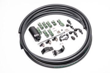 Picture of Radium Engineering Late Nissan Fuel Hanger Plumbing Kit Stainless Filter