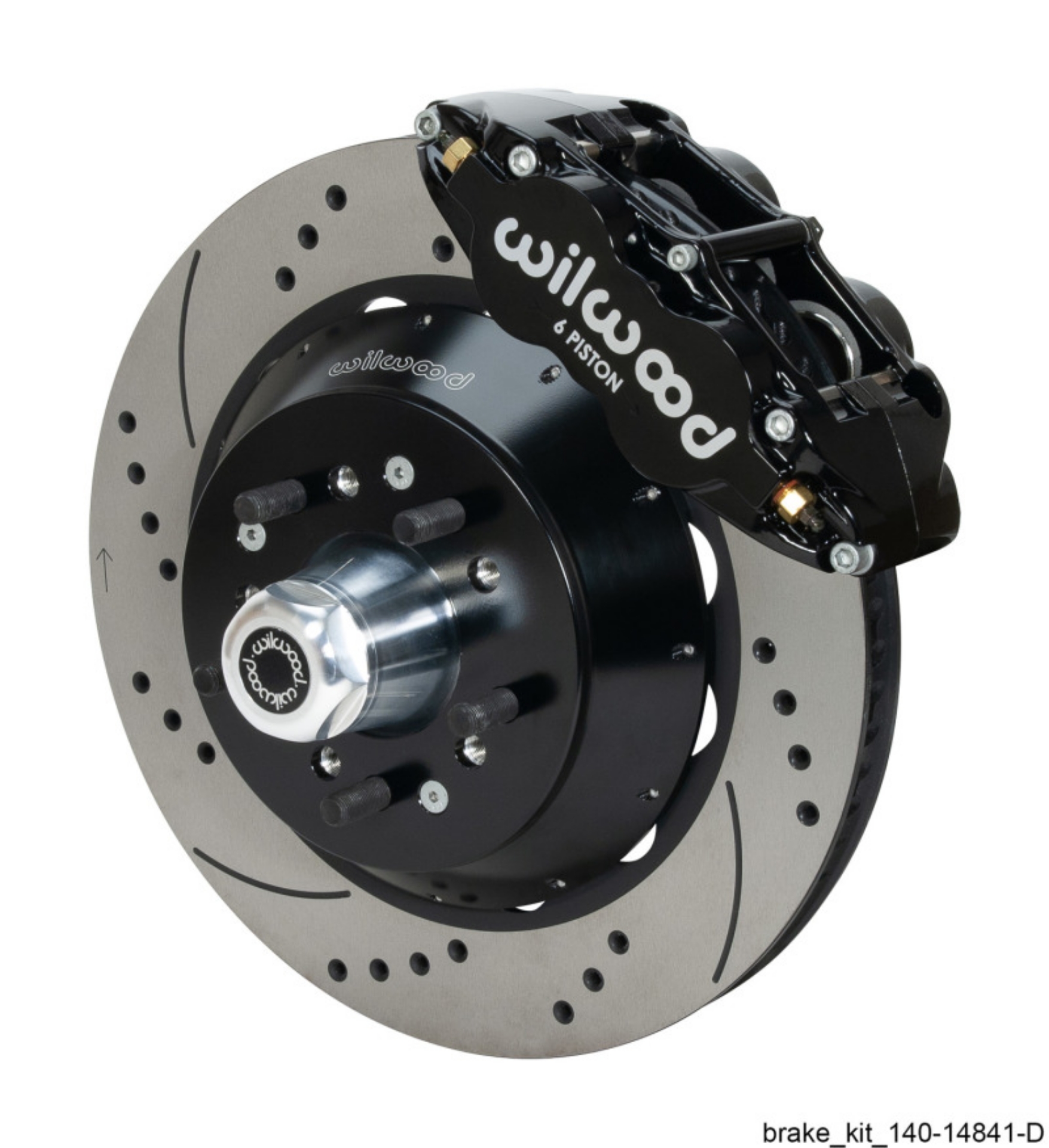 Picture of Wilwood Narrow Superlite 6R Black Front Big Brake Kit Ford 14in Drilled-Slotted Rotor