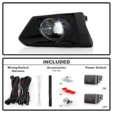 Picture of Spyder Nissan Altima 19-20 OEM Full LED Fog Lights w- Universal Switch Clear FL-NA19-LED-C