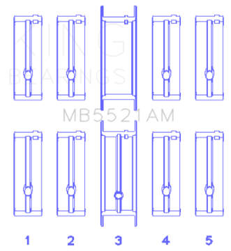Picture of King Engine Bearings Chrysler 2-2L Main Bearing Set