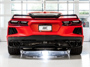 Picture of AWE Tuning 2020 Chevrolet Corvette C8 Track Edition Exhaust - Quad Diamond Black Tips