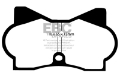 Picture of EBC 70-74 De Tomaso Pantera 5-7 Yellowstuff Front Brake Pads