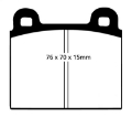 Picture of EBC 70-75 Alfa Romeo Montreal 2-6 Redstuff Front Brake Pads