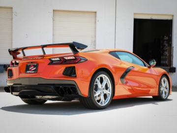 Picture of aFe MACH Force-Xp 3in to 2-1-2in 304SS Cat-Back 2020 Chevy Corvette C8 6-2L - Black Tip