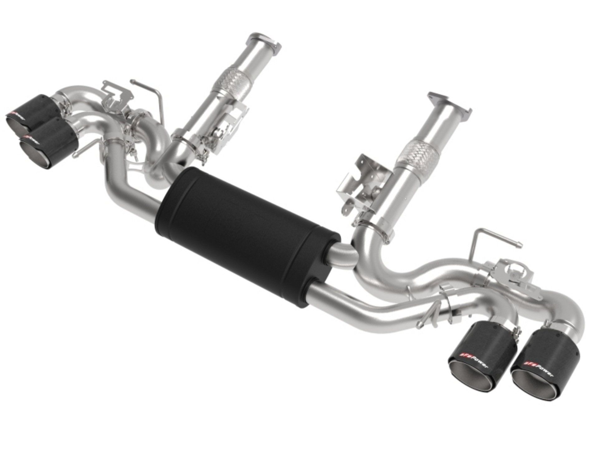 Picture of aFe MACH Force-Xp 3in to 2-1-2in 304SS Cat-Back 2020 Chevy Corvette C8 6-2L - Carbon Fiber Tip